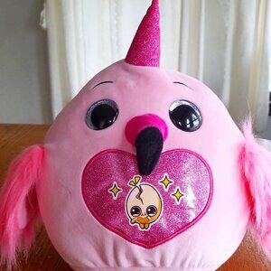 ZURU RAINBOCORNS EGGZANIA SURPRISE MANIA PINK FLAMINGO PLUSH, 10 INCHES